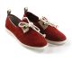 Chaussure Armistice femme en daim bordeaux.