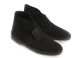 Chaussures Clarks originals Desert Boots en daim noir pour homme.