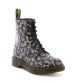 Bottes Dr. Martens 1460 femmes en cuir noir avec impression floral.