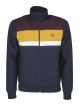 Fred Perry colour block track jacket J9543 266 carbon blue