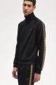 Fred Perry Contrast Tape Track Jacket J5557 S77 Black Shadedston