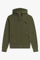 Sweatshirt Zippé Capuche Fred Perry J7536 B57 Military Green