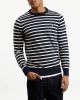 Pull Lyle & Scott 1901 Breton Stripe Jumper Dark Navy KN1005V Z271