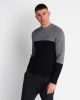 Pull Lyle & Scott KN1214V Z865 colour block knitted jumper black