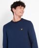 Pull Lyle & Scott KN1353V W126 herringbone jacquard knitted dark navy indigo