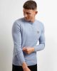 pull Lyle & Scott KN400VC Z616 light silver marl