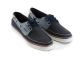 Chaussure Lacoste bateau Sumac 4 en toile bleu marine.