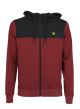 Lyle & Scott ML1375SP 741 full zip colour breaker tech fleece ruby