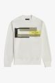 Fred Perry M1644 129 mixed graphic Sweatshirt snow white