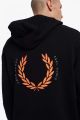 Sweatshirt Fred Perry à capuche Laurel Wreath M2645 102 Noir