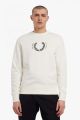 Sweatshirt Fred Perry à couronne de laurier M2646 129 Blanc