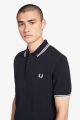 Polo Fred Perry Twin Tipped Navy White M3600 238