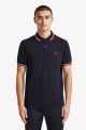 Polo Fred Perry Twin Tipped Navy White M3600 471