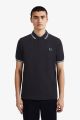 Fred Perry Twin Tipped Shirt Navy Sw Riviera M3600 J88