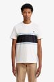 T-shirt Fred Perry Colour Block Snow White M5574 129