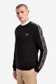 Fred Perry taped shoulder sweatshirt black M7538 102