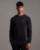 Sweatshirt Lyle & Scott ML1481SP 572 crew neck with contrast piping black