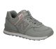 New Balance WL574 NBL Seed gris Leather Synthetic