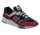 New Balance CM997 HVP black red  Suede Mesh