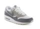 Basket dame Nike air max 1 essential en blanc et gris.