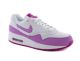 Basket Nike air max 1 dame blanc et rose. 599820 116.