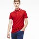 Polo Lacoste manches courtes, slim fit ph3470 564 rouge et blanc.