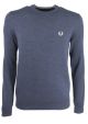 Fred Perry classic merino crew neck Jmpr phantom marl K7601 I63