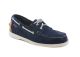 Chaussure bateau Sebago Dockside en nubuck bleu marine. B720126.