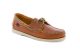 Chaussures Sebago Horween Dockside en cuir beige orange.