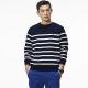 Sweatshirt Lacoste sh6322 525 bleu marine et blanc.