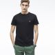 T-shirt col rond à boutons Lacoste TH3948 031 noir.