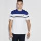 T-shirt Lacoste TH5767 0D6 blanc bleu roi marine