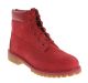 Bottines A13HV Timberland daim imperméable rouge.