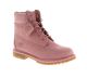 Bottines Timberland femmes en daim imperméable rose.