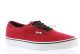 Chaussure vans authentic en toile rouge.