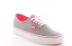 Chaussure Vans authentic en toile gris et rose.