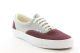 Chaussure Vans Era en toile bordeaux et gris.