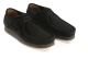 Chaussures Clarks originals Wallabee en daim noir pour homme.