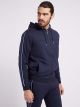 Sweatshirt à capuche zippé Guess Z2BQ05 KBCN2 G7V2 SMART BLUE